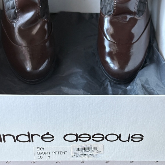 Andre Assous Brown Quilted Patent Leather Winter Mid-Calf Boots - NWT - Picture 8 of 11